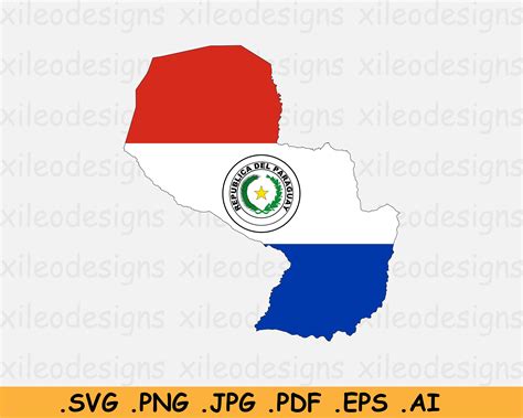 Paraguay Map Flag SVG Paraguayan Cricut Cut File Country | Etsy