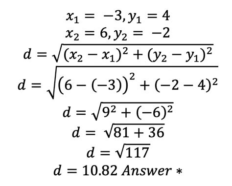 The Distance Formula