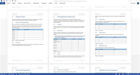 Maintenance Plan Template – Software Development Templates, Forms & Checklists