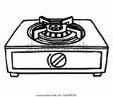 Stove Coloring Clipart Drawing Clip Pages Cliparts Printable Color  sketch template