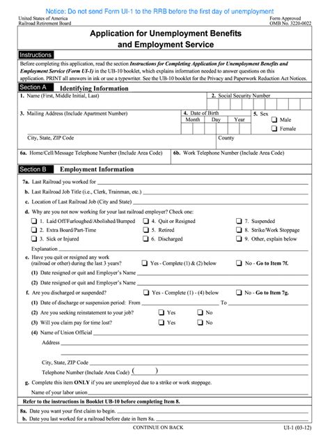 Ui1 Application Unemployment 2012-2024 Form - Fill Out and Sign ...