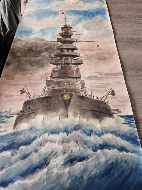 Painting battleship Yamato