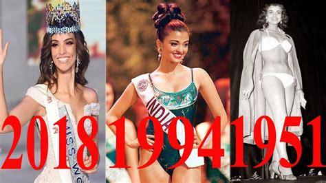 All Miss World Winners List From 1951 To 2018 - YouTube