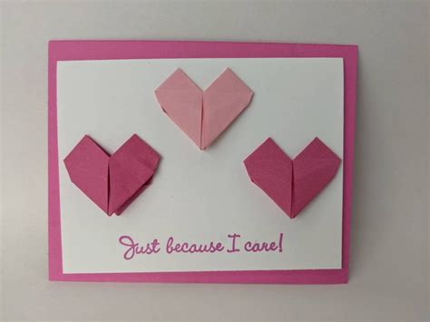 Origami hearts Valentines Day Cards | Etsy