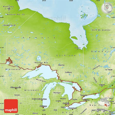 Physical Map of Ontario