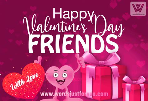 Happy Valentines Day Friends Gif » WordsJustforYou.com - Original Creative Animated GIFs