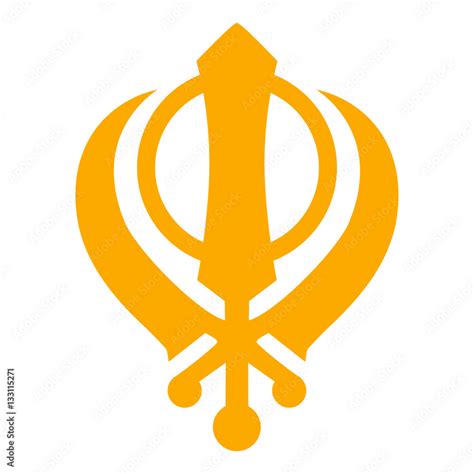 Khanda Sikh vector Stock Vector | Adobe Stock