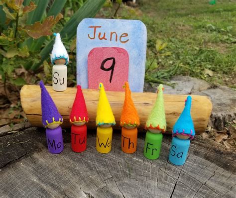 Waldorf Gnome Calendar by AncientPathShop on Etsy | Color of the day ...