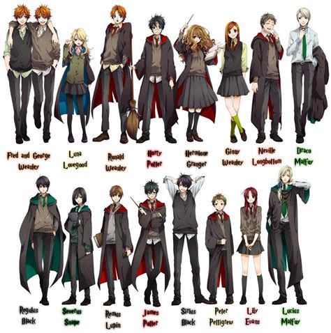 Hogwarts Alumni: Harry Potter Cast in Anime