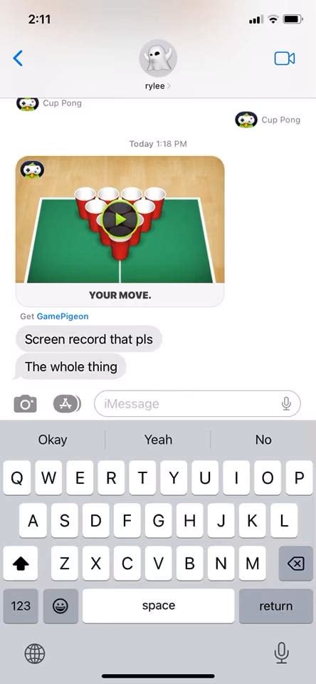 Destroyed my friend at cup pong : r/GamePigeon