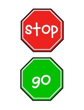 Stop and Go Signs for Classroom Centers and Bathrooms | TpT