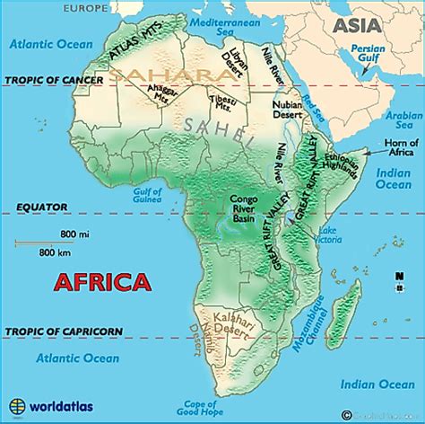 Africa Physical Features Atlas