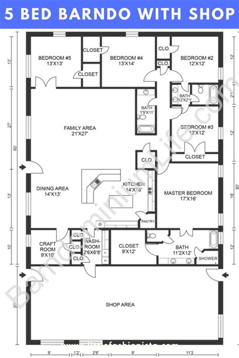 The absolute best 5 bedroom barndominium floor plans – Artofit