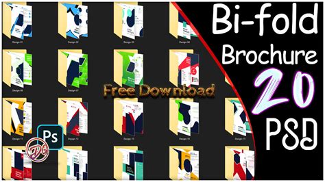 20 Bi-fold Brochure Psd Template Bundle - DGPik