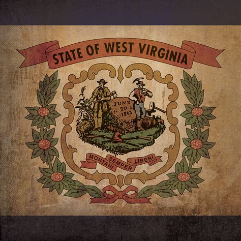 West Virginia Flag Art - City Prints