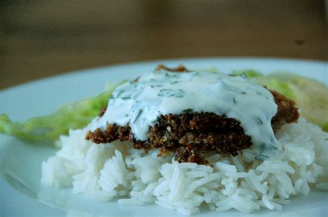 walnut lentil burger with cilantro sauce | The recipe can be… | Flickr