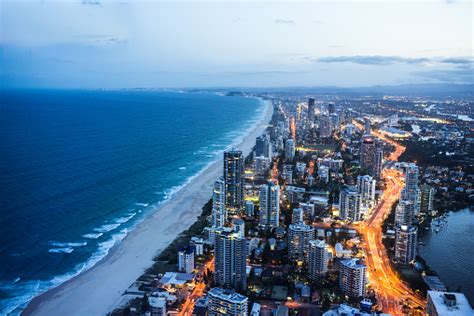 Gold Coast At Night Stock Photo - Download Image Now - Gold Coast - Queensland, Australia ...