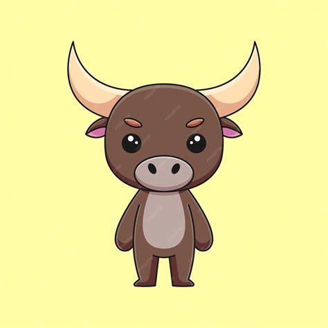 Premium Vector | Cute bull cartoon doodle art hand drawn concept vector ...