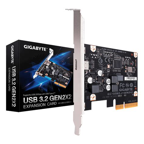 Gigabyte USB 3.2 Gen 2X2 Expansion Card 20Gb/s data-transfer ASMedia ...