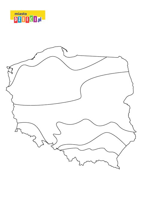 Mapa Polski Konturowa