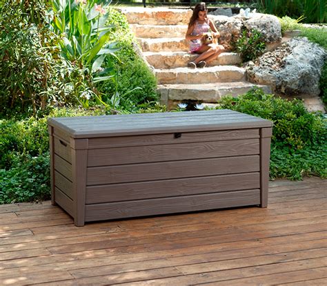 KETER BRIGHTWOOD DECK BOX BROWN $259 Sydney Garden Products