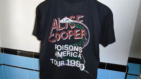 VINTAGE ALICE COOPER TRASH TOUR T SHIRT BLACK SKULL/FACE RARE SIZE M ...