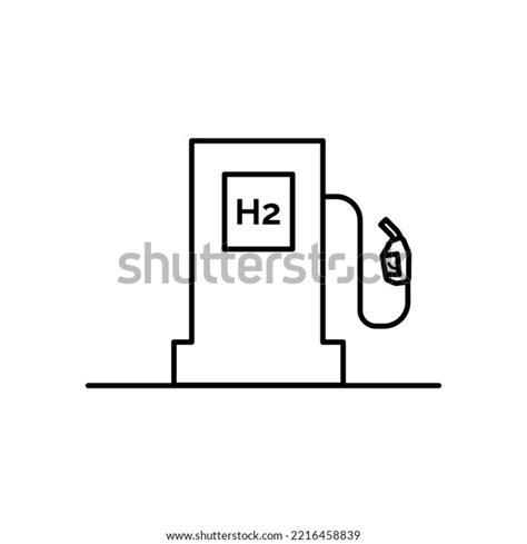 Hydrogen Filling Station Icon Vector Outline Stock Vector (Royalty Free ...