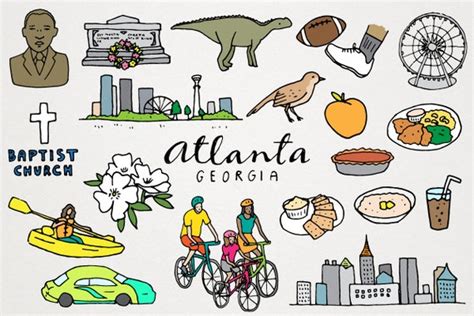 Atlanta Georgia City Clipart Set Digital Download - Etsy