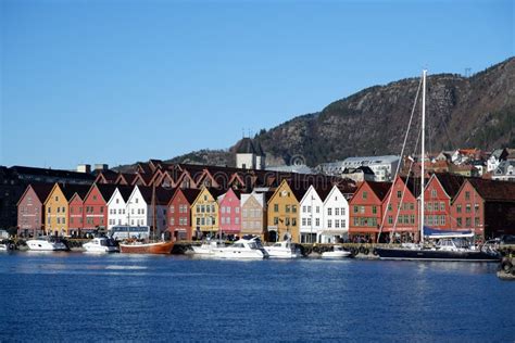 Bryggen in Bergen, Norway editorial photography. Image of heritage ...