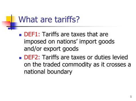 PPT - What are tariffs? PowerPoint Presentation, free download - ID:3253196