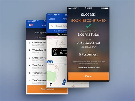 Amber Cars Leeds Taxi App by Pocketworks Mobile on Dribbble