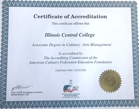 Illinois Central College Culinary Arts Receives Exemplary Status on Re ...