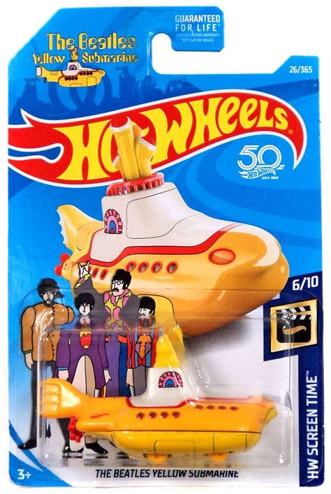 Hot Wheels The Beatles The Beatles Yellow Submarine 164 Die-Cast Car FJW38 610 Mattel Toys - ToyWiz