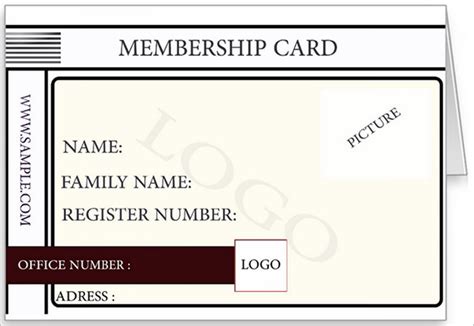 Template For Membership Cards - Sampletemplate.my.id