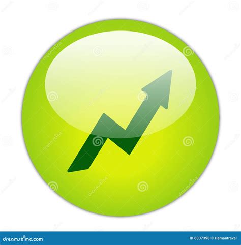 Glassy Green Profit Icon Royalty Free Stock Photos - Image: 6337398