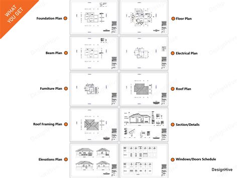 1 Bedroom Modern House Plans With Garage Open Concept Single - Etsy