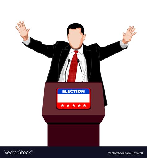 Politician greetings Royalty Free Vector Image