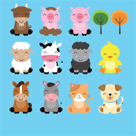 Printable Farm Animals Clipart