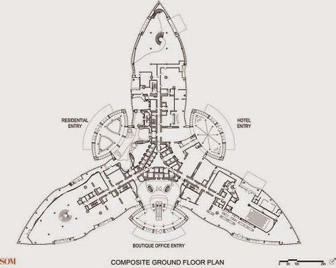 Pin de Karlita Cevallos en Burj Khalifa | Plano de planta de hotel ...