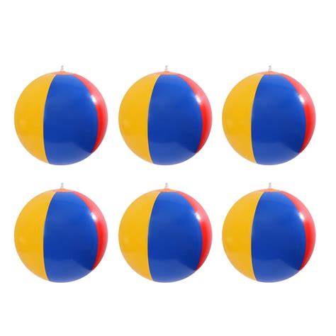 6 Pcs Inflatable Beach Balls Kids Playing Balls Swimming Pools Beach ...