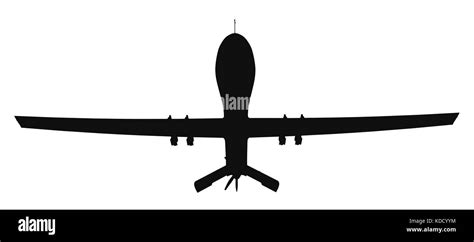 MQ-1C Gray Eagle military drone. 3d render. Isolated background Stock ...