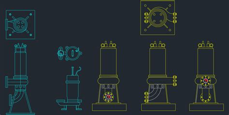 Submersible Pumps – Free CAD Block And AutoCAD Drawing