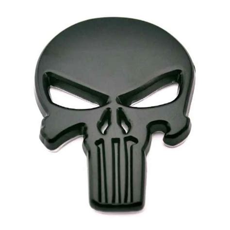 New 3D Metal Emblem Badge Decal Sticker Punisher Skull Car Motorcycle Waterproof #267830 -in Car ...