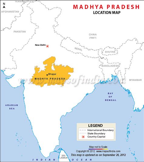 Madhya Pradesh Location Map