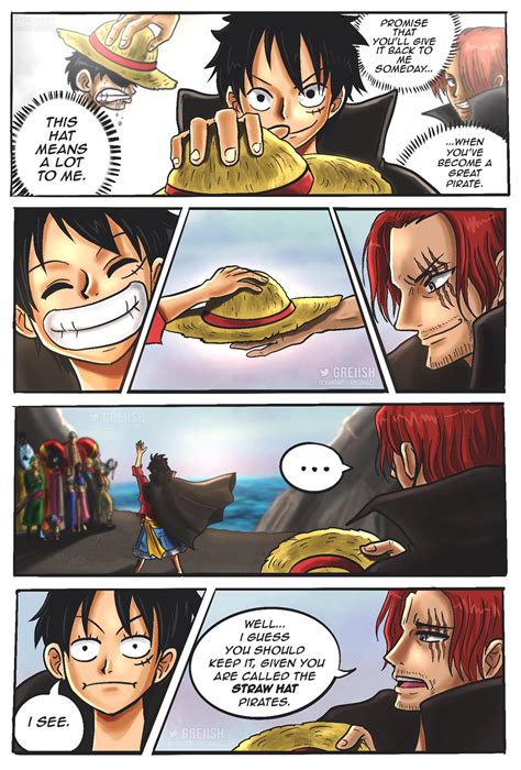 When Luffy meets Shanks (comic by me) : r/OnePiece