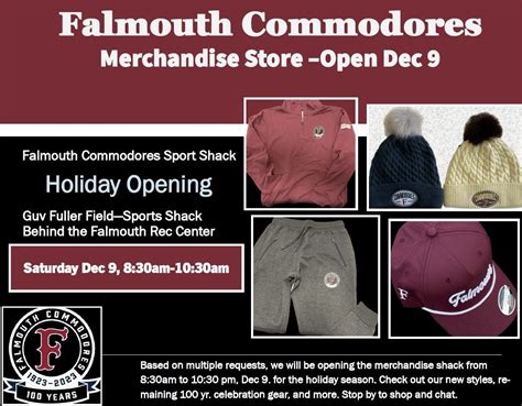 Dec 9 | Falmouth Commodores Merchandise Store | Falmouth, MA Patch