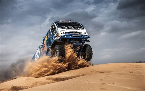 Download wallpapers Kamaz 4326, desert, Dakar Rally 2017, dunes, Kamaz ...