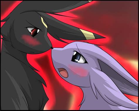 Espeon and Umbreon Pokémon cute couple