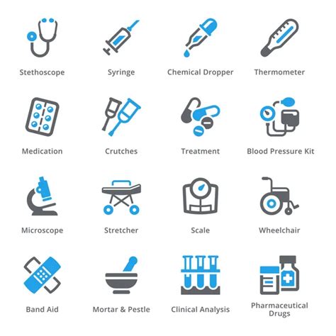 Medical Equipment & Supplies Set 1 - Sympa Series - Stock Image ...