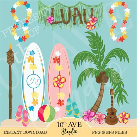 Kids Luau Party Clip Art Free Image Download - vrogue.co